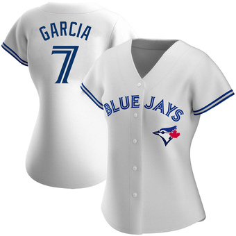 Women's Damaso Garcia Toronto White Replica Home Baseball Jersey (Unsigned No Brands/Logos)