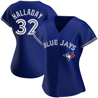 Women's Roy Halladay Toronto Royal Replica Alternate Baseball Jersey (Unsigned No Brands/Logos)